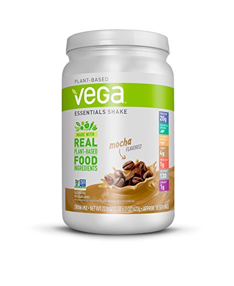 Vega Essentials Plant Based Protein Powder, Mocha, 1.38 lb