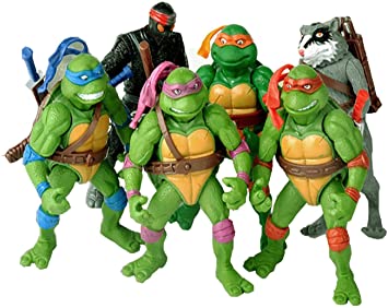 Ninja Turtles 6 PCS Set TMNT Action Figures - Ninja Turtles Toy Set - Ninja Turtles Action Figures Mutant Teenage Set