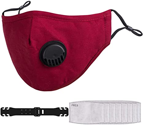 PAGE ONE Washable Reusable Cotton Protective Face Cover With Breathing Valve