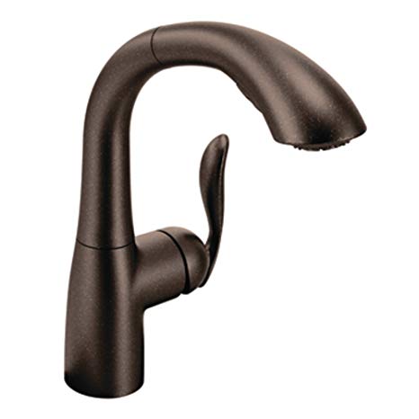 Moen 7294ORB Arbor One-Handle High-Arc Pullout Kitchen Faucet, Oil-Rubbed Bronze