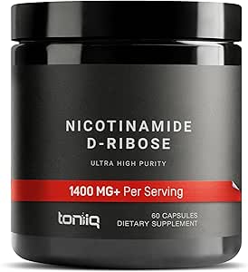 Ultra High Potency 1400mg NAD Supplement - NAD Booster Nicotinamide Riboside Supplement - NAD  Nicotinamide B3 Blend with D-Ribose, Niacin -with RiaGev - 3rd Party Tested (60 Count (Pack of 1))