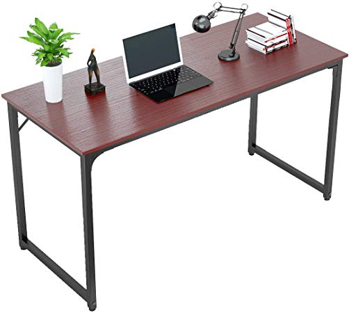 Tycholite Computer Desk 47” Modern Sturdy Office Desk 47 Inch PC Laptop Notebook Study Writing Table for Home Office Workstation, Teak