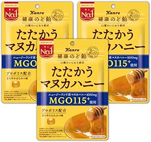 カンロ 健康のど飴 たたかうマヌカハニー 80g ×3袋セット Kanro マヌカハニー のど飴 喉飴 はちみつ GOSオリジナル