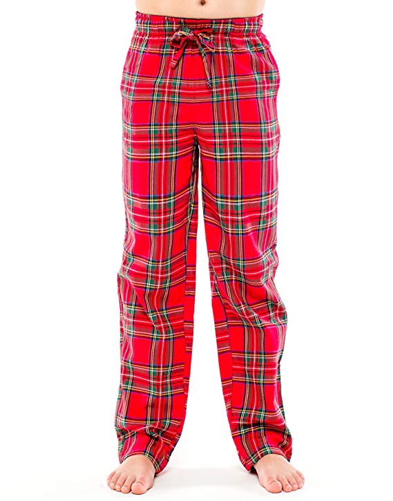 TINFL 6-12 Years 100% Cotton Plaid Check Soft Lightweight Lounge Pants with Pocket