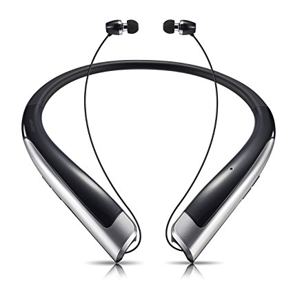 Bluetooth Headphones, Jpodream HX1100 V4.1 Bluetooth Headphones Wireless Neckband Headset Stereo Noise Cancelling Earbuds with Mic(Black)