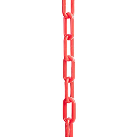 US Weight Chainboss Red Plastic Safety Chain with Sun Shield UV Resistant Technology - 10 ft