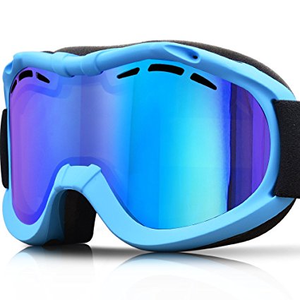 ZIONOR Lagopus Ski Snowboard Goggles UV Protection Anti-fog Snow Goggles for Men Women Youth