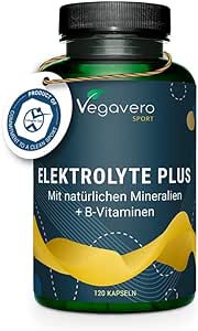 Integratore Elettroliti Vegavero® | Magnesio, Potassio, Cloruro e Calcio | Integratore Sali Minerali Sport | con Minerali Naturali Aquamin™ e ConcenTrace® | No OGM | Vegan