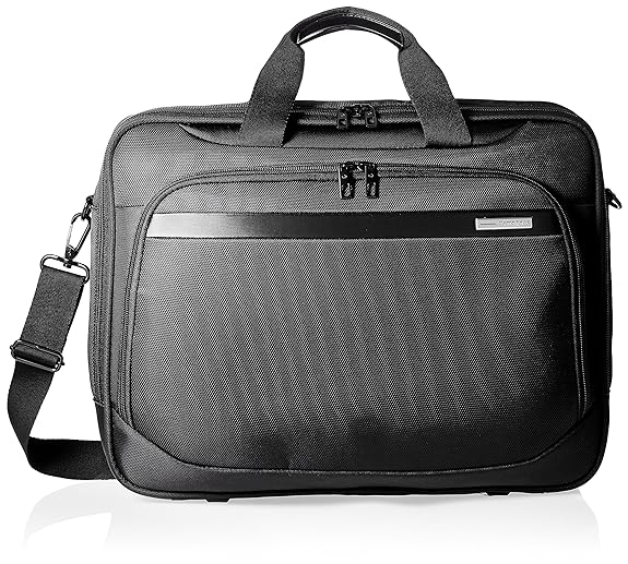 Samsonite Unisex Zipper Closure Laptop Briefcase (Black_Free Size)