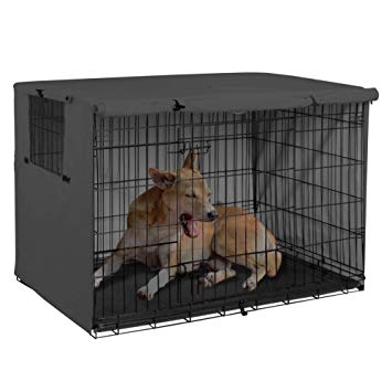 Explore Land Dog Crate Cover Durable - Polyester Pet Kennel Cover Universal Fit for 24-48 inches Wire Dog Crate