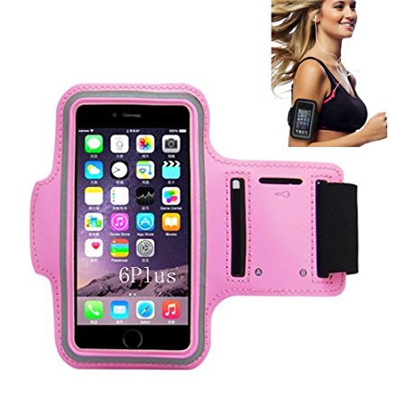 Workout Armband, Morris Water Resistand Key Holder Card Holder Sport Armband for Smartphones iPhone 8, 7, 7 Plus, 6, 6 Plus, 6S, 5, 5S, 4, 4S, Galaxy S3, S4   Key Holder, Water Resistant