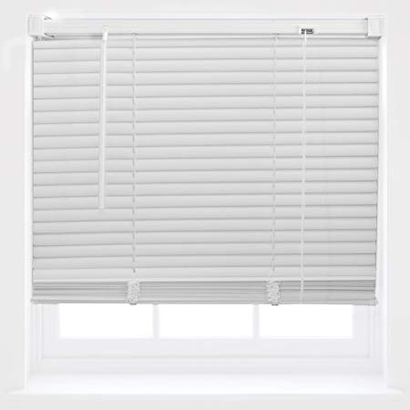 FURNISHED PVC Venetian Window Blinds Trimmable Home Office Blind New - White 135cm x 210cm