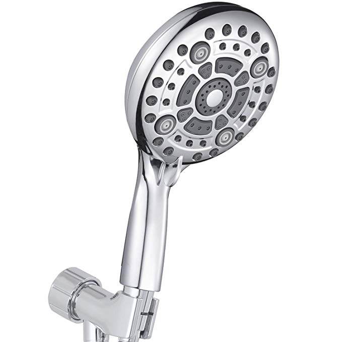 High Pressure 6-Settings Handheld Shower System with Handheld Shower Head 96 Inch Long Shower Hose and Shower Bracket