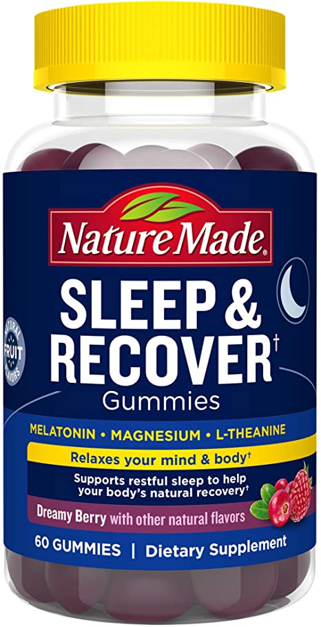 Nature Made Sleep and Recover with Melatonin 3mg for Supporting Restful Sleep 60 Count