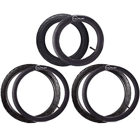 12.5'' Front and 16'' Back Wheel Replacement Inner Tubes and Tires for BoB Stroller Tire Tube Revolution SE/Pro/Flex/SU/Ironman - Made from BPA/Latex Free Premium Quality Butyl Rubber