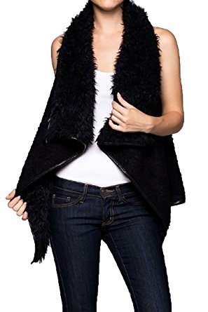 ARIS Cozy Arctic Chic Shearling Sherpa Vest Jacket Standard & Plus Size Bundle: Vest & Storage Bag