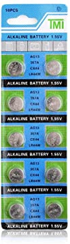 S&MO 10 X AG13 LR44 Cell Batteries Watch Button Coin L1154 303 357 D303 Battery 1.55V
