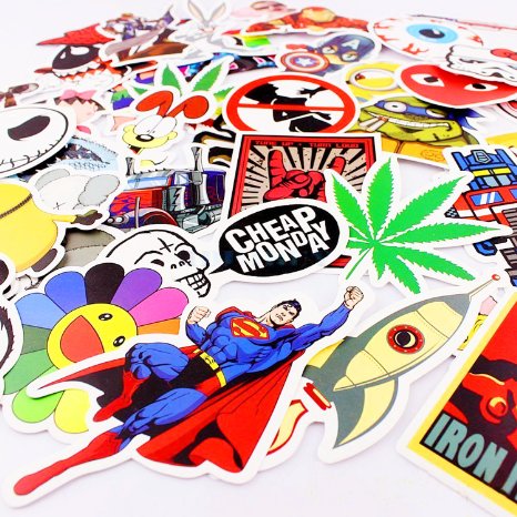 Xpassion Car Stickers Decals Pack 100 Pieces Bumper Stickers Random Patterns