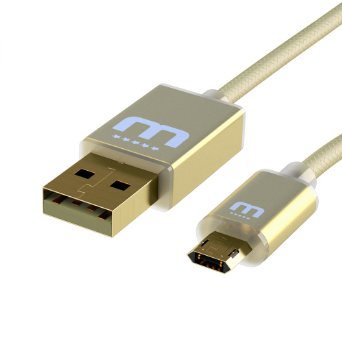MicFlip Reversible Micro USB Cable Silver Gold Red Black 100cm 200cm 3ft 6ft For Galaxy S6 Edge S5 Note 5 LG HTC Nokia G3 G4 (Gold 100 cm / 3 FT)