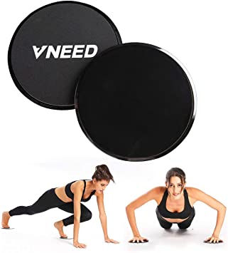 【2020 Update】 Core Exercise Sliders (Set of 2), Smooth Gliders Dual-Sided Design, Use on Hardwood Floors, Workout Sliders Fitness Discs Abdominal & Total Body Gym-Exercise Equipment for Home, Travel