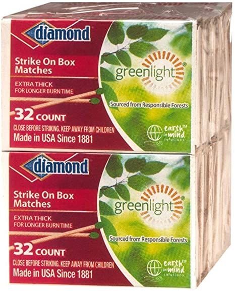 GreenLight Diamond Strike on Box Matches, 32 Count (Pack of 10)