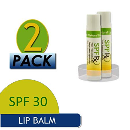 SPF 30 Mango Lip Balm - Lip Protection- Paraben Free Sunscreen Protection Lip Care - 2 PACK