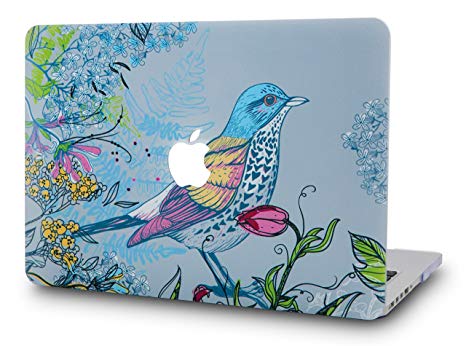 KEC Laptop Case for MacBook Pro 13" (2018/2017/2016) Plastic Hard Shell Cover A1989/A1706/A1708 Touch Bar (Bird)