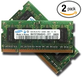 Samsung Apple RAM Kit - 2GB (2x1GB) 2Rx16 PC2-6400-666-12-A3 DDR2 SODIMM 800MHz -- Memory removed from a 24" iMac 2.8GHz Intel Core 2 Duo MB325LL/A