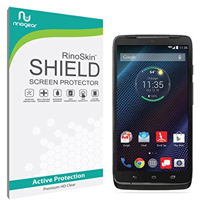 Motorola Droid Turbo Screen Protector [Military-Grade] RinoGear Premium HD Invisible Clear Shield Anti-Bubble