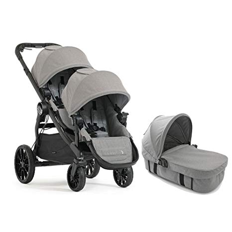 Baby Jogger 2017 City Select LUX Double Stroller WITH LUX Bassinet (Slate)