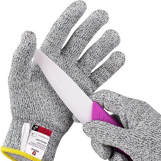 NoCry Cut Resistant Gloves for Kids - High Performance Level 5 Protection, Food Grade. Free Ebook Included!