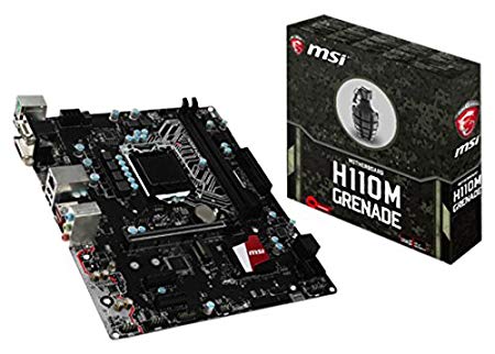 MSI Intel H110M-GRENADE LGA1151 Socket Micro-ATX Format 6th Gen Core I DDR4 Gaming Motherboard