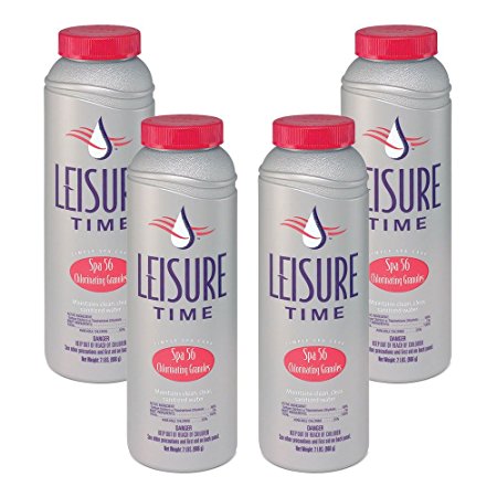 Leisure Time 22337-04 Spa 56 Chlorinating Granules for Spas and Hot Tubs (4 Pack), 2 lb