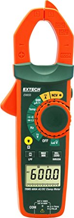 Extech EX655 600 Amp True RMS Clamp Meter with NCV, Temperature Measurment