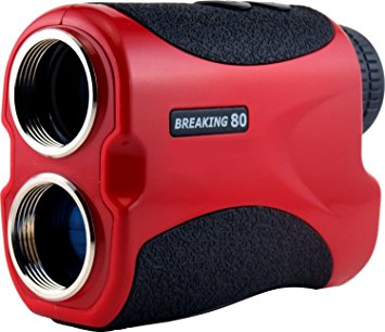 Breaking 80 Golf Rangefinder - Perfect Golf Accessory. Laser Rangefinder with 550 Yard Max Range (Red, 500 YD (IS500))