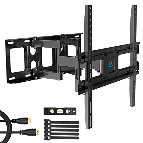 TV Wall Mount Bracket Full Motion Dual Swivel Articulating Arms Extension Tilt Rotation, Fits Most 26-55 Inch LED, LCD, OLED Flat&Curved TVs, Max VESA 400x400mm and Holds up to 99lbs by Pipishell