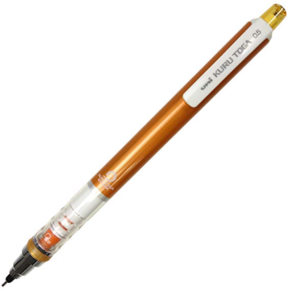 Uni Mechanical Pencil, Kuru Toga Standard Model 0.5mm, Orange (M54501P.4)