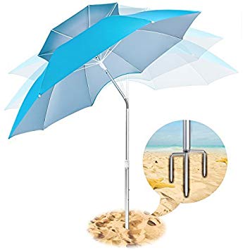 FILWO Windproof Beach Umbrella for Sand, Cotton Cabana Beach Towel Oversized Clearance, Large Umbrella for Beach with Sand Anchor, Quick Dry Barefoot Beach Shoes for Adult