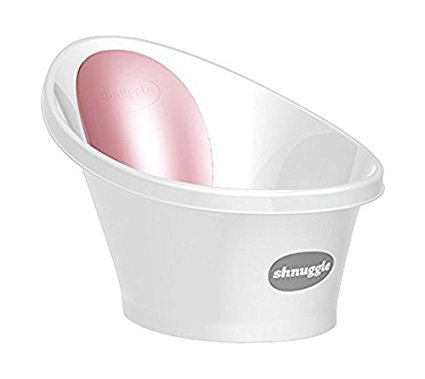 Shnuggle Baby Bath Tub - Compact Support Seat, Makes Bath Time Easy, 0-12m, PINK