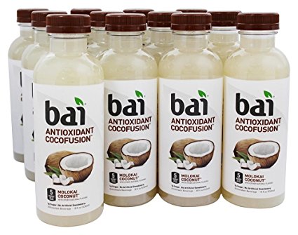 Bai5 Molokai Coconut Natural Antioxidant Infused Beverage, 18 Ounce (9 Bottles)