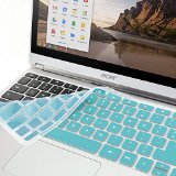 GMYLE Turquoise blue Silicon Keyboard Cover for Acer 116 Chromebook CB3-111-C670 CB3-111-C8UB US Layout