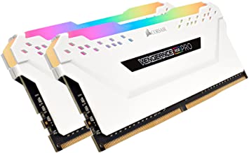 Corsair Vengeance RGB Pro 32GB (2x16GB) DDR4 3200 (PC4-25600) C16 Desktop Memory – White (CMW32GX4M2E3200C16W)