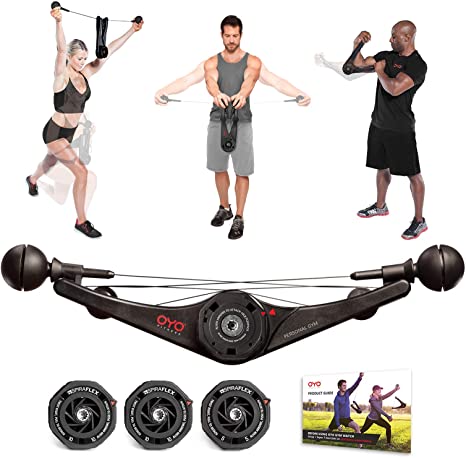 OYO Personal Gym - Full Body Portable Gym Equipment Set for Exercise at Home, Office or Travel - SpiraFlex Strength Training Fitness Technology - NASA Technology