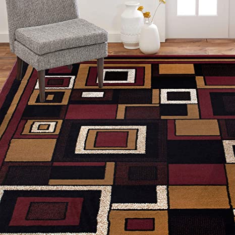 Home Dynamix Nikola Modern Area Rug, 7'10"x10'2", Brown/Red