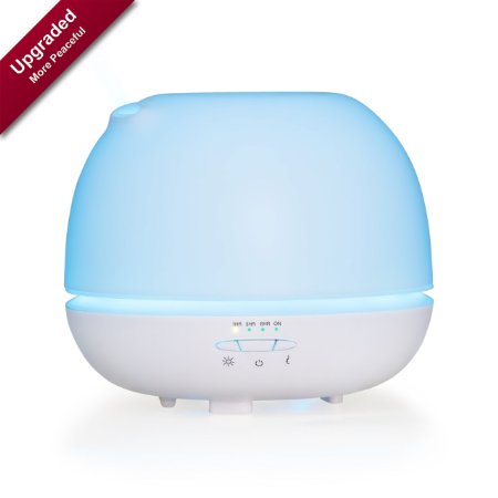 Vafee 500ml Essential Oil Diffuser Portable Cool Mist Aromatherapy Air Humidifier with 7 Color LED Lights Changing and Waterless Auto Shut-off Function for Home Office Bedroom Room