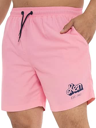 Barbie Shorts de Bain pour Hommes Ken | Maillots de Bain pour Hommes Ken Doll | Tailles S à XXL | Merchandising Officiel