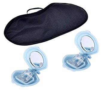 2-pack Anti Snoring Nose Clip Breathing Aid, Dilates Nasal Passage For A Snore Free Night, Helps W/ Sleep Apnea, Promotes A Quiet & Restful Sleep, Includes A Free Eye Mask, Hurry and Buy Now!