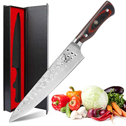Imarku Chef knife, Pro Japanese Damascus Knife 8-Inch Chefs Knife German Stainless Steel Sharp Kitchen Knives with Ergonomic Handle