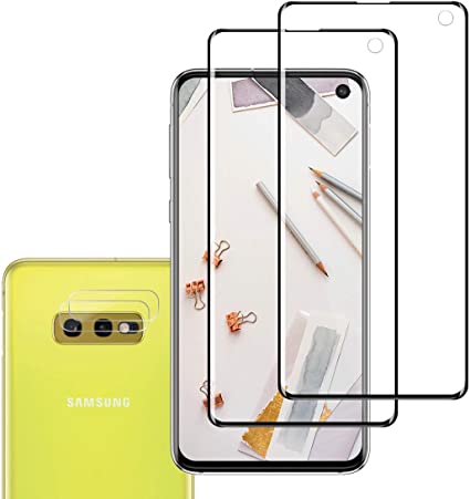 Galaxy S10e Screen Protector   Camera Lens Protector By EESHELL, [2 Pack   2 Pack] [New Version] [Edge Covered] [Case Friendly] [Fingerprint Compatible] for Samsung Galaxy S10e
