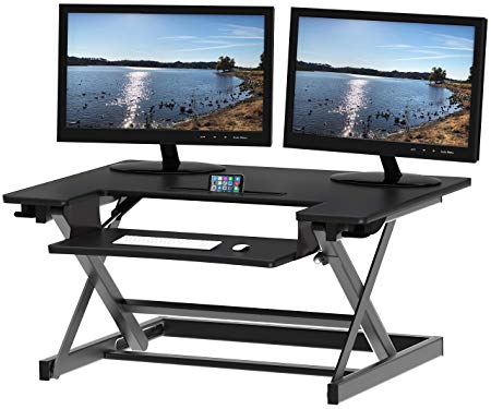 SHW Height Adjustable Tabletop Standing Desk, 32 x 22 inches